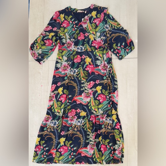 Soft Surroundings Samantha Maxi Floral Faux Wrap Dress size Large NWT - Picture 8 of 9